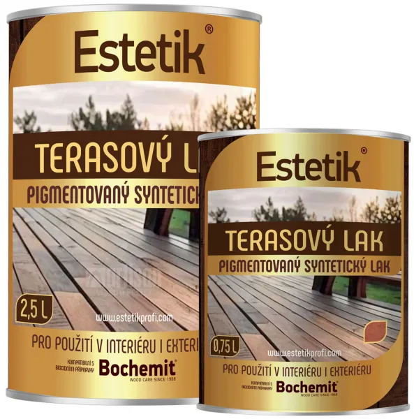 ESTETIK Terasový lak - pigmentovaný syntetický lak 2.5 l Teak