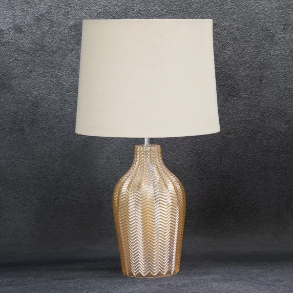 Dekoračná lampa GAVIN 01 béžová / zlatá