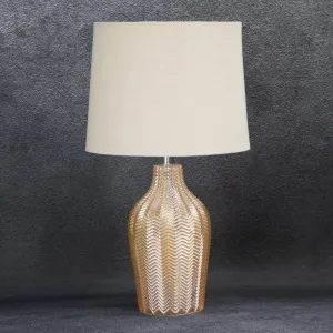 Dekoračná lampa GAVIN 01 béžová / zlatá