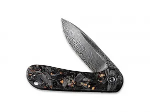 Nôž Civivi Elementum C907C-DS3 Copper Shred Carbon Fiber Damascus