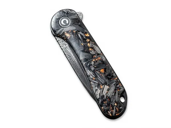 Nôž Civivi Elementum C907C-DS3 Copper Shred Carbon Fiber Damascus