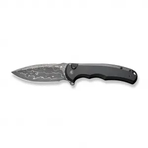 Civivi Button Lock Praxis Damascus Black Aluminum C180026E-DS1