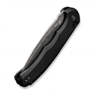 Civivi Button Lock Praxis Damascus Black Aluminum C180026E-DS1