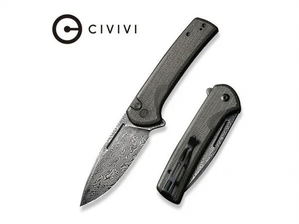 Nôž Civivi Conspirator C21006-DS1 Green Micarta Damascus