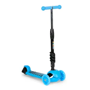 Trojkolesová kolobežka so svietiacimi kolieskami LED, 3 v 1 Balance - modrá
