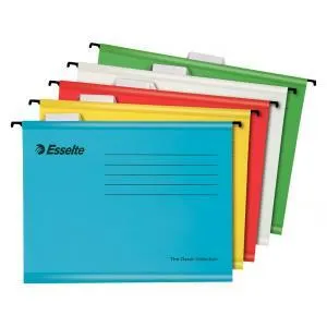 ZÁVESNÉ ZAKLADACIE DOSKY, RECYKLOVANÝ KARTÓN, A4, ESSELTE "CLASSIC", MIX FARIEB