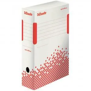 Archívny box Esselte Speedbox 100mm biely/červený