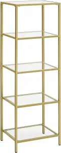 SONGMICS Regál Vondrow 124,5 cm zlatý
