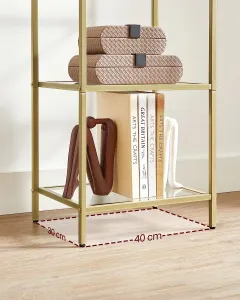 SONGMICS Regál Vondrow 124,5 cm zlatý