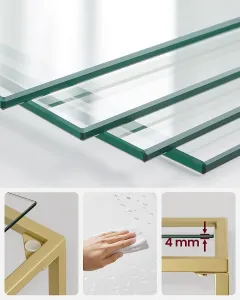 SONGMICS Regál Vondrow 124,5 cm zlatý