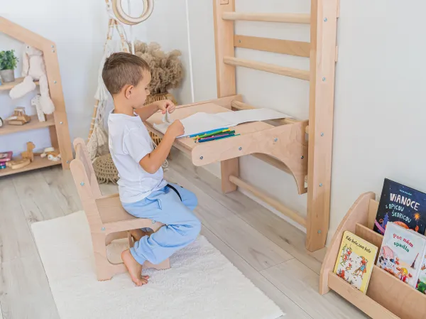 Woodisio Detská drevená rebrina Dino Premium Farba: Prírodné drevo