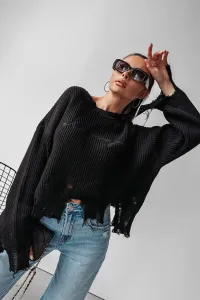 Olavoga Miley svetrík Farba: Čierna, Konfekčná veľkosť: one-sized