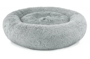 Univerzálny plyšový pelech pre psy a mačky, 80 cm - svetlosivý