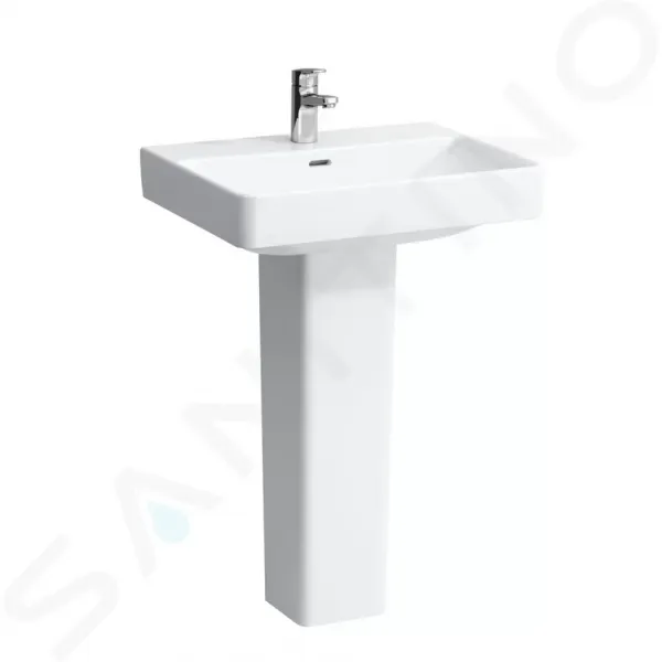 Laufen Pro S - Umývadlo, 600 mm x 465 mm, 1 otvor na batériu, biela H8109630001041