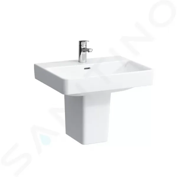 Laufen Pro S - Umývadlo, 600 mm x 465 mm, 1 otvor na batériu, biela H8109630001041