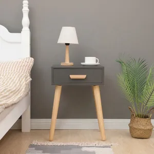 MODERNHOME Nočný stolík Gry šedý