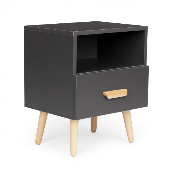 MODERNHOME Nočný stolík Vodo šedý