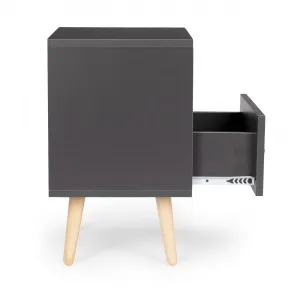 MODERNHOME Nočný stolík Vodo šedý