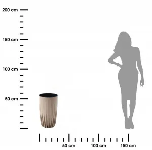 HowHomely Kvetináč STRIPPED ECO II 30 cm latte