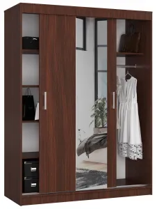 Ak furniture Šatníková skriňa so zrkadlom Reton 150 cm venge