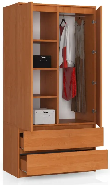 Ak furniture Šatníková skriňa Star 90 cm jelša