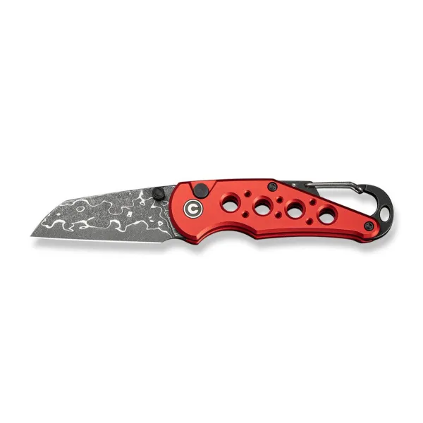 Civivi Pragma C23062B-DS1 Red Aluminum Damascus