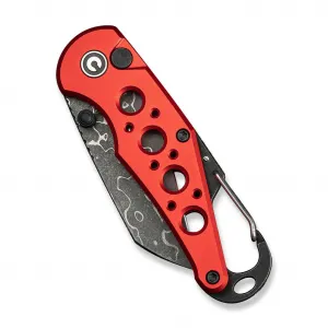 Civivi Pragma C23062B-DS1 Red Aluminum Damascus