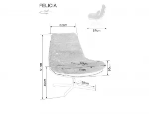 Signal Otočné křeslo FELICIA skořicové
