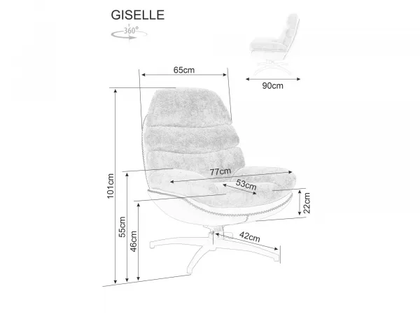 Otočné kreslo GISELLE Signal