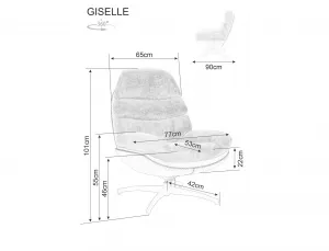 Otočné kreslo GISELLE Signal