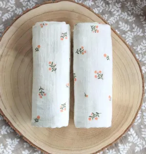 A Little Lovely Company - Mušelínové plienky, little flowers - 2 ks