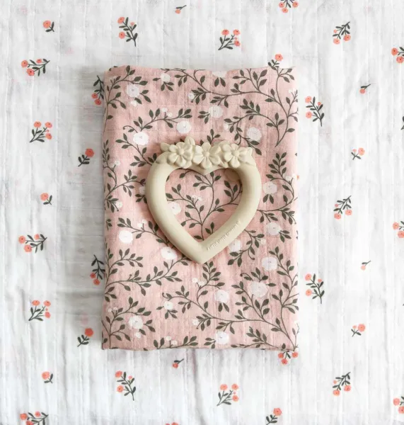 A Little Lovely Company - Mušelínové plienky, blossom - dusty pink - 2 ks