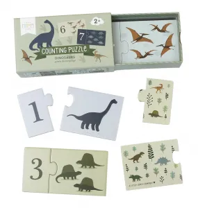 A Little Lovely Company - priradzovacie puzzle – počítanie s dinosaurami