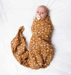 A Little Lovely Company - Mušelínová osuška XL, blossom - caramel