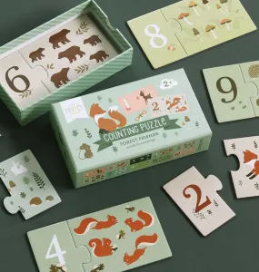 A Little Lovely Company - priradzovacie puzzle – počítanie s kamarátmi z lesa