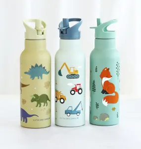 A Little Lovely Company - antikorová fľaša na pitie, 500 ml - dinosaury