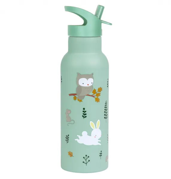 A Little Lovely Company - antikorová fľaša na pitie, 500 ml - kamaráti z lesa