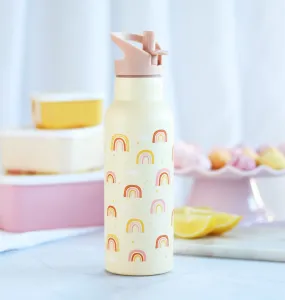 A Little Lovely Company - antikorová fľaša na pitie, 500 ml - dúha
