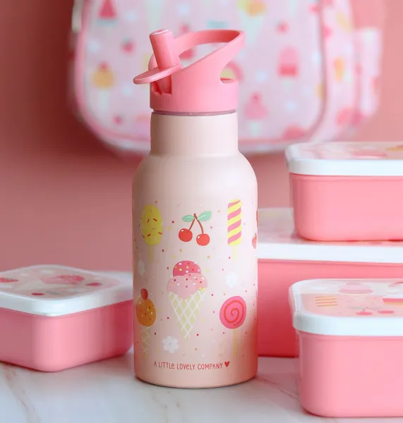 A Little Lovely Company - antikorová fľaša na pitie, 350 ml - zmrzlina