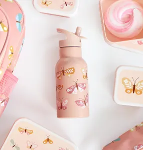 A Little Lovely Company - antikorová fľaša na pitie, 350 ml - motýliky