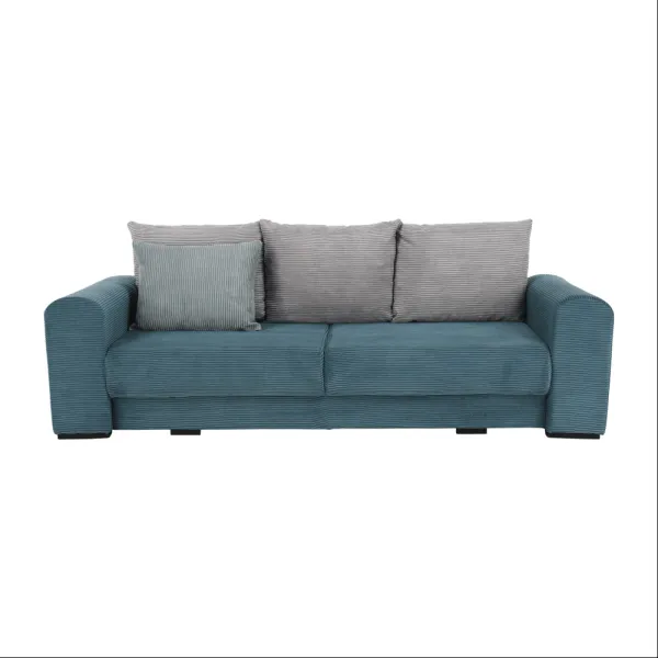 Extra priestranná pohovka, modrá/mentolová/svetlosivá, GILEN BIG SOFA