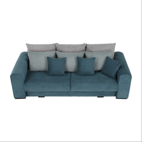 Extra priestranná pohovka, modrá/mentolová/svetlosivá, GILEN BIG SOFA