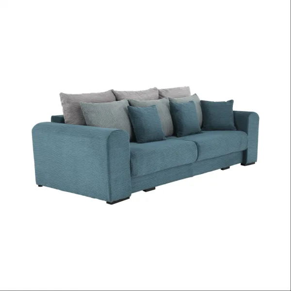 Extra priestranná pohovka, modrá/mentolová/svetlosivá, GILEN BIG SOFA