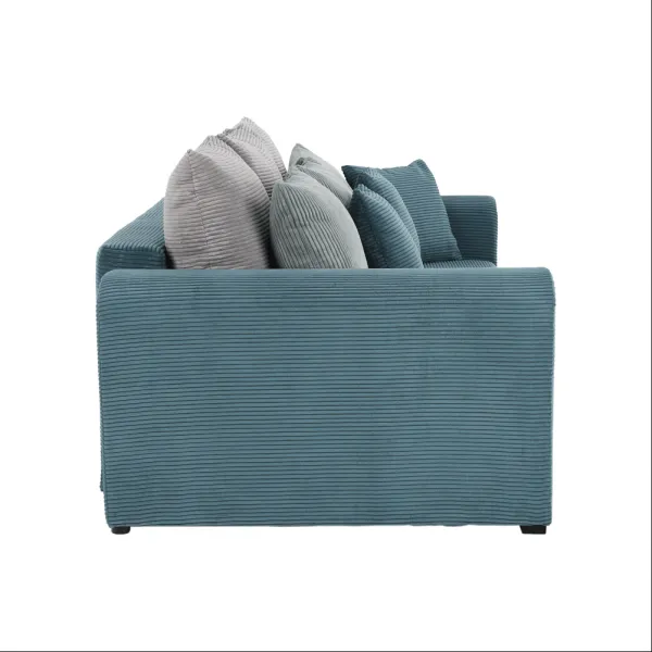 Extra priestranná pohovka, modrá/mentolová/svetlosivá, GILEN BIG SOFA