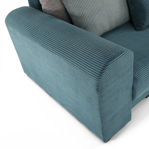 Extra priestranná pohovka, modrá/mentolová/svetlosivá, GILEN BIG SOFA
