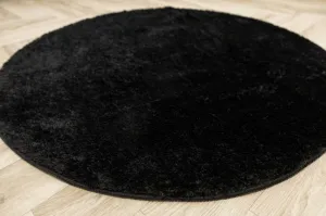 Kúpeľňový koberček Malmo čierny, kruh