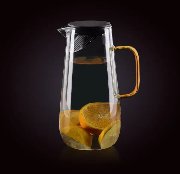 Affekdesign Skleněný džbán Semet 1,5 l šedý/zlatý