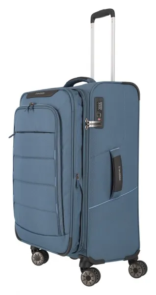 Stredný kufor na kolieskach Travelite Skaii 4w M Blue