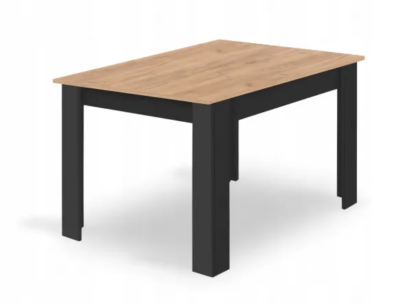 Obdĺžniková stolová súprava 120x80 craft + 4 stoličky MARK black