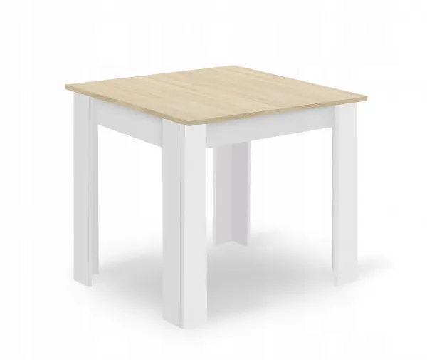 Set štvorcový stôl 80x80 dub sonoma + 4 stoličky OSAKA sivá
